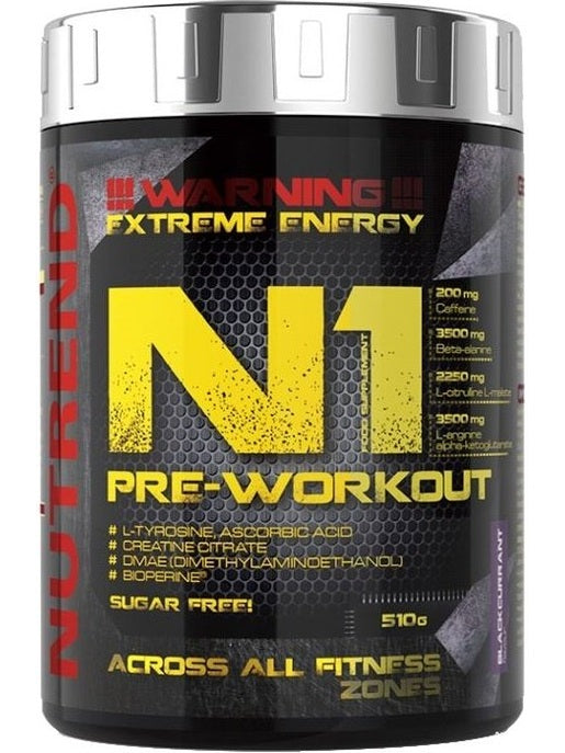 1-N1 Pre-Workout, Blackcurrant - 510 grams 1