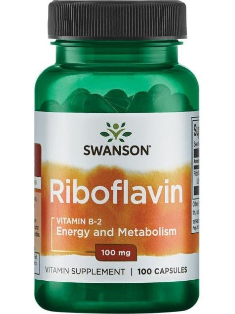 1-Riboflavin Vitamin B-2, 100mg - 100 caps 1