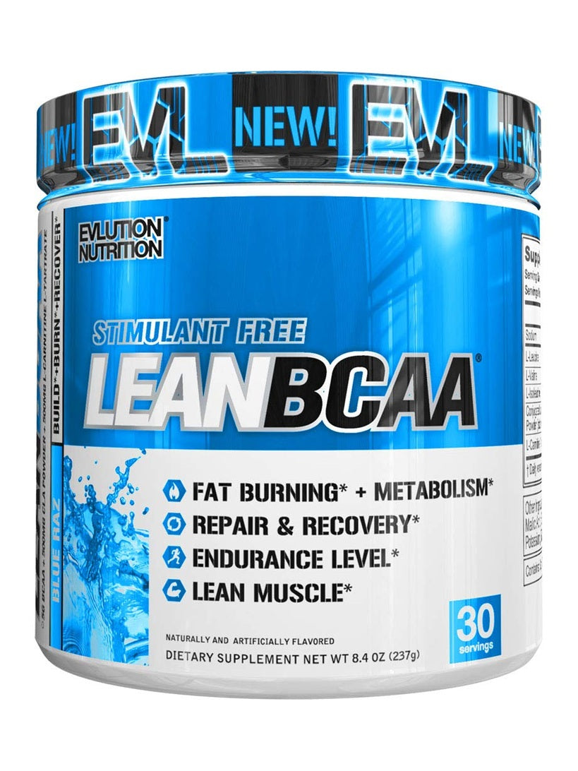 1-Lean BCAA - Stimulant Free, Blue Raz - 237 grams 1
