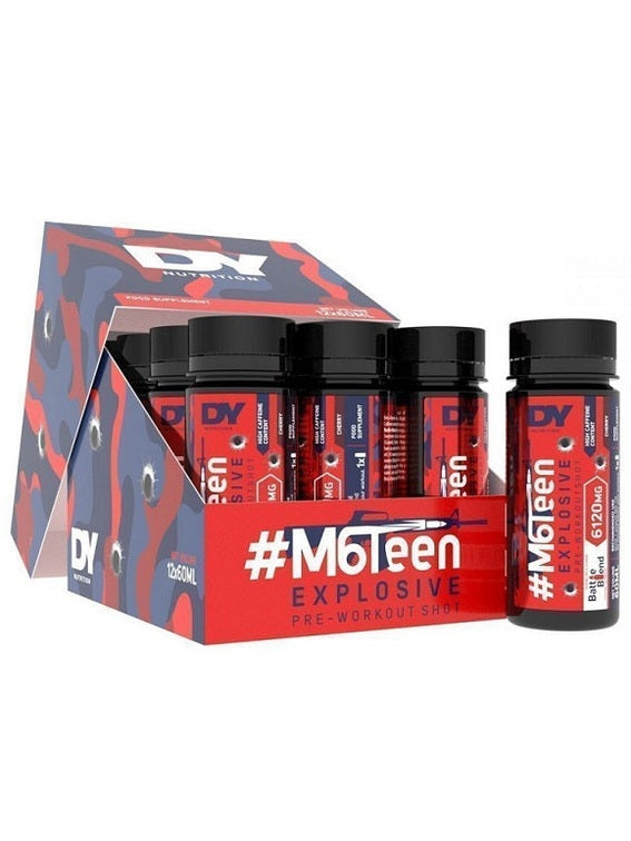 1-#M6Teen Explosive Pre-Workout Shot, Cherry - 12 x 60ml. 1
