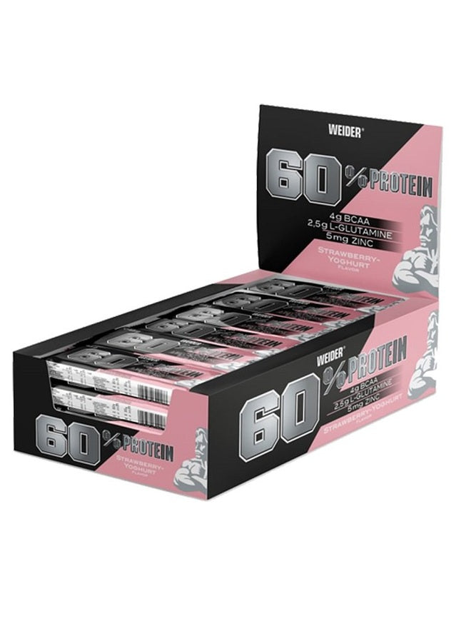 1-60% Protein Bar, Strawberry-Yoghurt - 24 x 45g 1