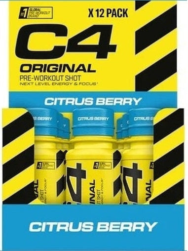 1-C4 Original Pre-Workout Shot, Citrus Berry - 12 x 60 ml. 1
