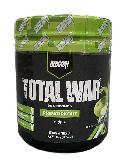1-Total War - Preworkout, Green Apple - 424 grams 1