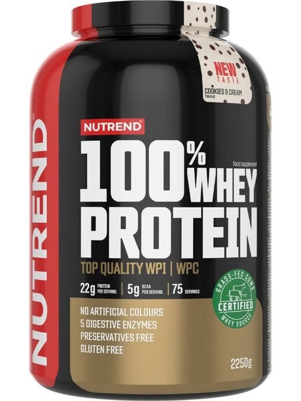 1-100% Whey Protein, Cookies & Cream - 2250 grams 1