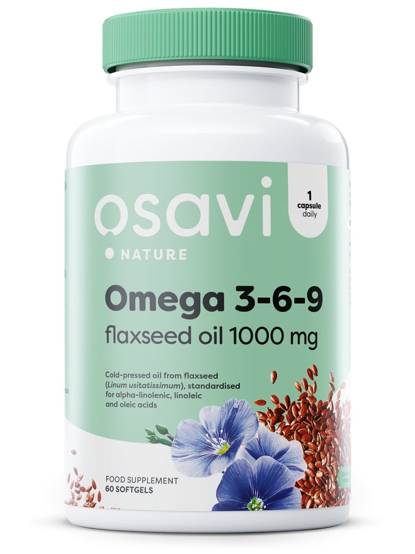 1-Omega 3-6-9 Flaxseed Oil, 1000mg - 60 softgels 1