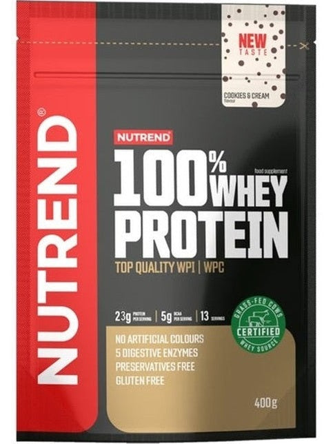 1-100% Whey Protein, Cookies & Cream - 400 grams 1