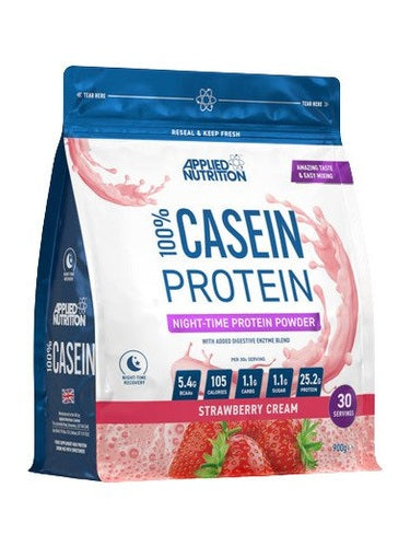 1-100% Casein Protein, Strawberry Cream - 900 grams 1