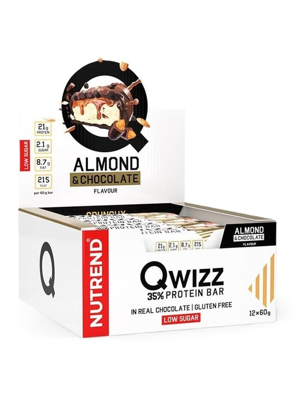 1-Qwizz 35% Protein Bar, Almond & Chocolate - 12 x 60g 1