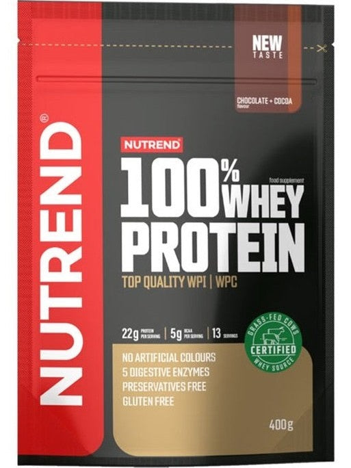 1-100% Whey Protein, Chocolate + Cocoa - 400 grams 1