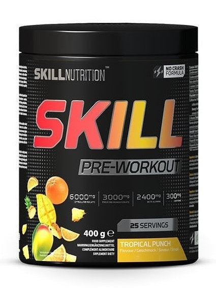 1-Skill Pre-Workout, Tropical Punch - 400 grams 1