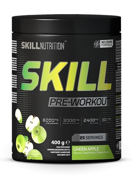 1-Skill Pre-Workout, Green Apple - 400 grams 1
