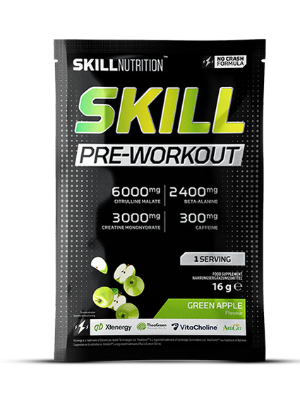 1-Skill Pre-Workout, Green Apple - 16 grams (1 serving) 1
