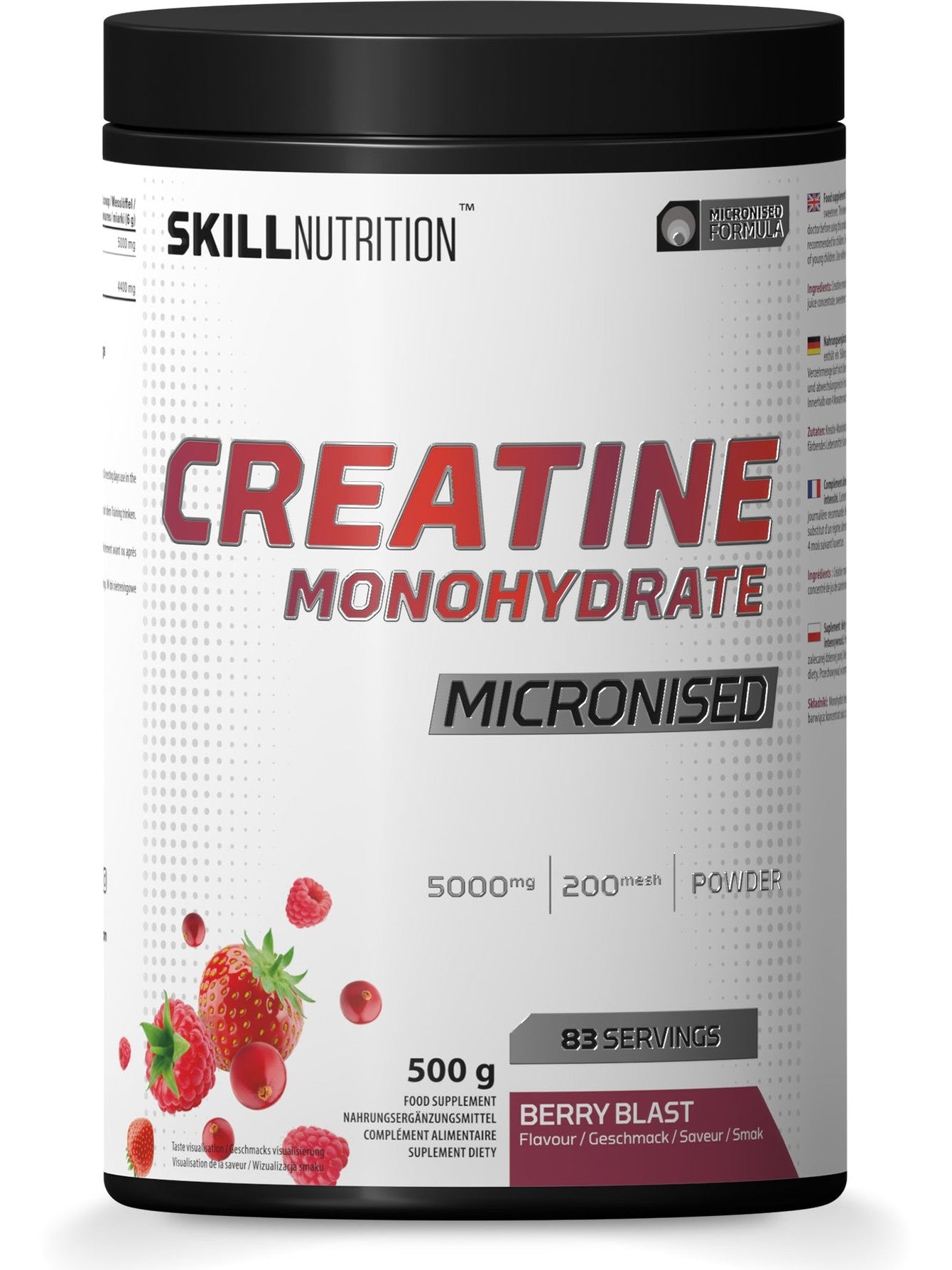 1-Micronised Creatine Monohydrate Flavoured, Berry Blast - 500 grams 1