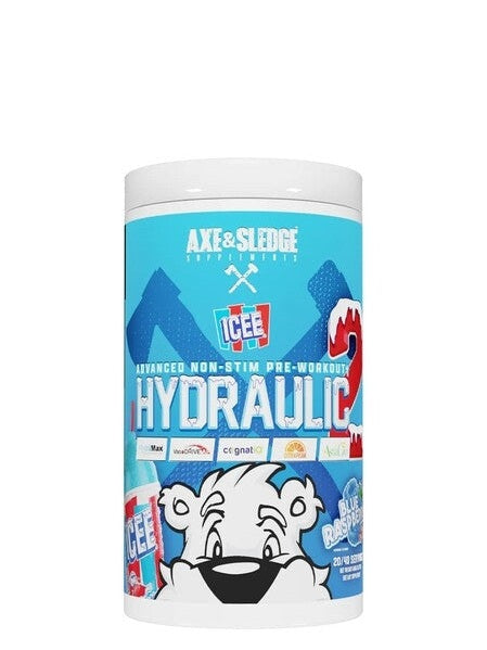 1-Hydraulic V2 Non-Stim Pre-Workout, ICEE Blue Raspberry - 450 grams 1