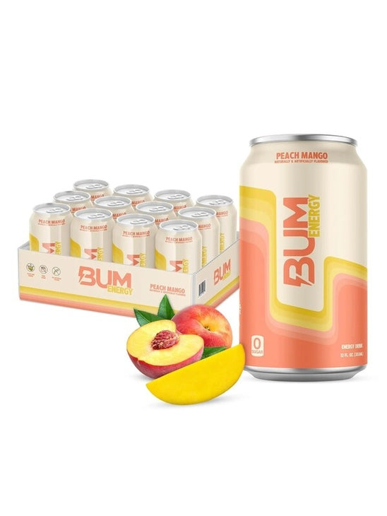 1-Bum Energy, Peach Mango - 12 x 355 ml. 1