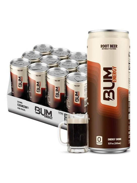 1-Bum Energy, Root Beer - 12 x 355 ml. 1
