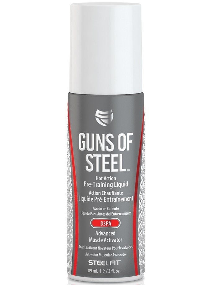1-Guns of Steel, Hot Action Pre-Training Liquid - 89 ml. 1