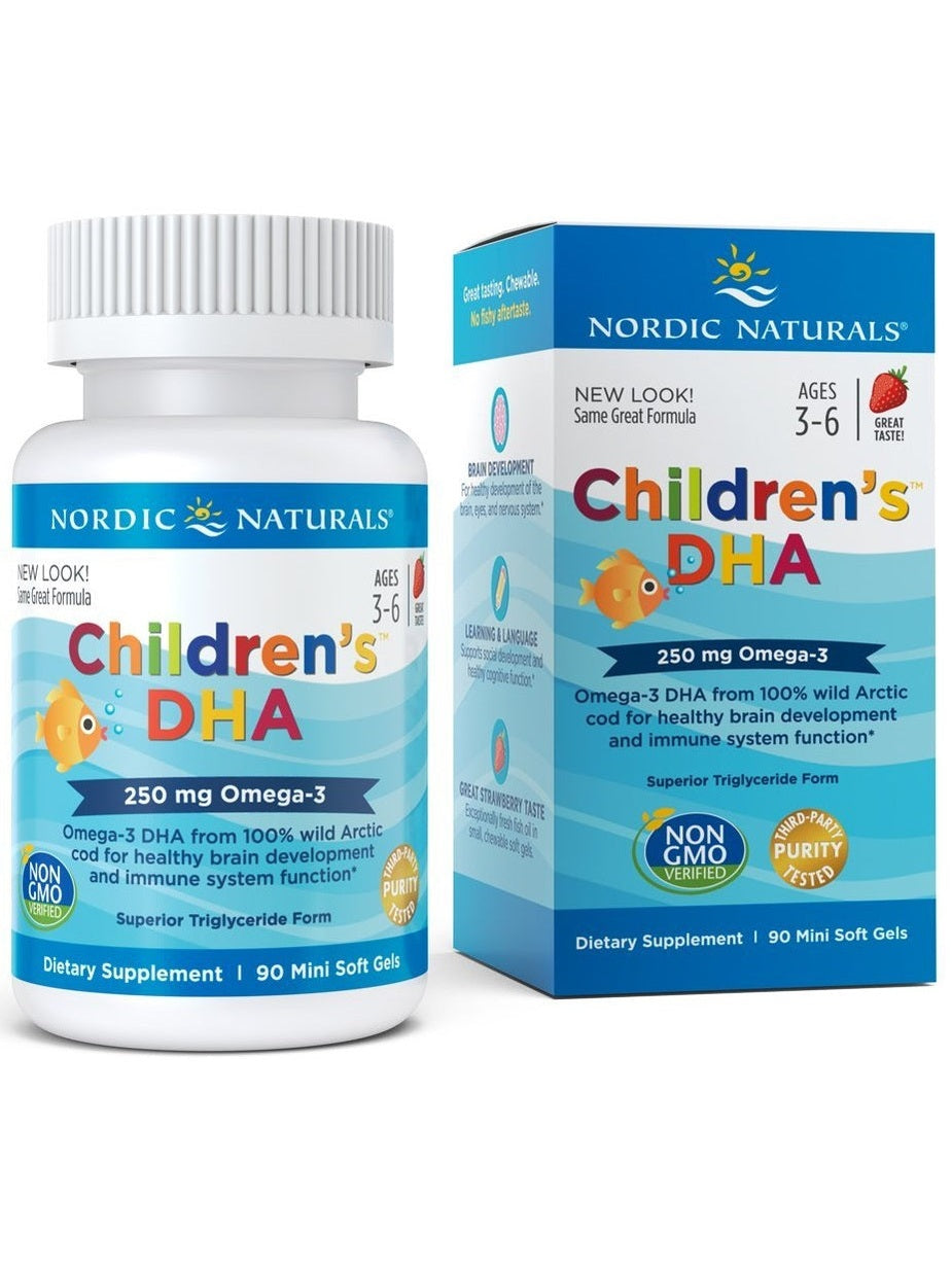 1-Children's DHA, 250mg Omega-3 Strawberry - 90 mini softgels 1