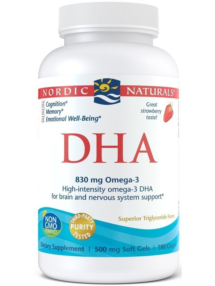 1-DHA, 830mg Strawberry - 180 softgels 1