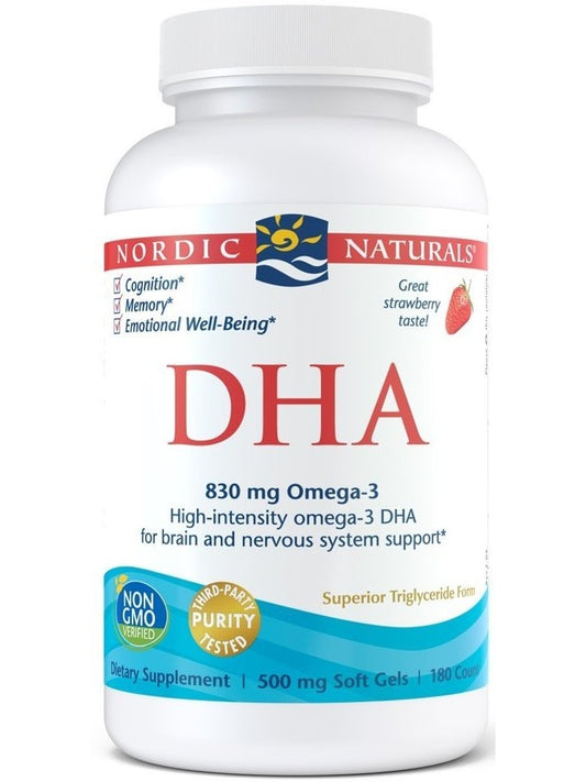 1-DHA, 830mg Strawberry - 180 softgels 1