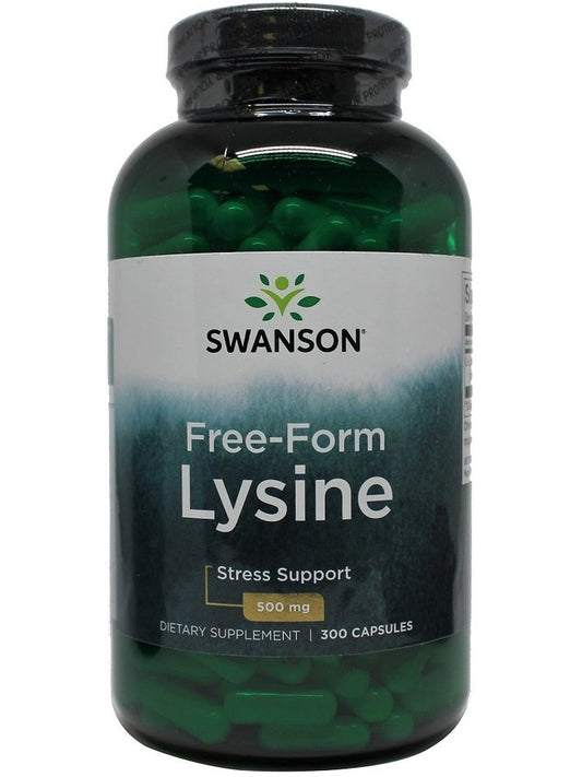 1-Lysine, 500mg Free-Form - 300 caps 1