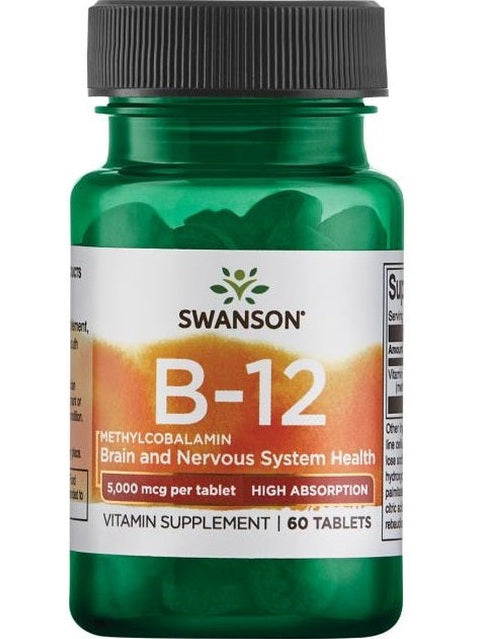 1-Vitamin B-12 Methylcobalamin, 5000mcg High Absorption - 60 tablets 1