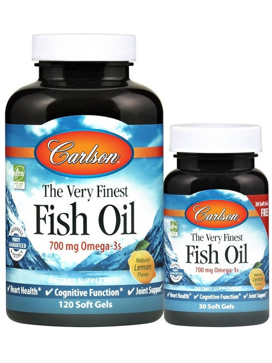 1-The Very Finest Fish Oil - 700mg Omega-3s, Natural Orange - 120 + 30 softgels 1