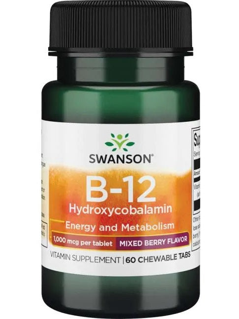 1-B-12 Hydroxycobalamin, 1000mcg - 60 chewable tablets 1