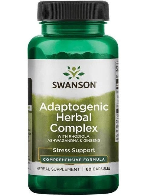 1-Adaptogenic Herbal Complex with Rhodiola, Ashwagandha & Ginseng - 60 caps 1