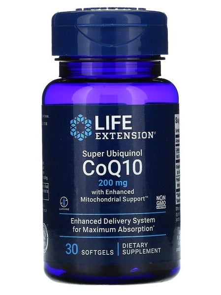1-Super Ubiquinol CoQ10 with Enhanced Mitochondrial Support, 200mg - 30 softgels 1