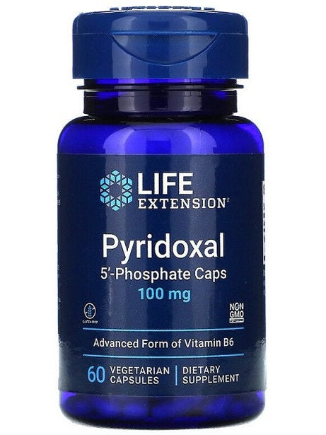 1-Pyridoxal 5'-Phosphate Caps, 100mg - 60 vcaps 1