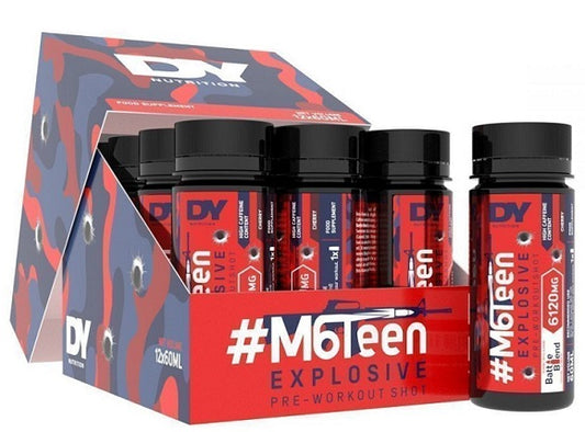 1-#M6Teen Explosive Pre-Workout Shot, Blueberry - 12 x 60ml. 1