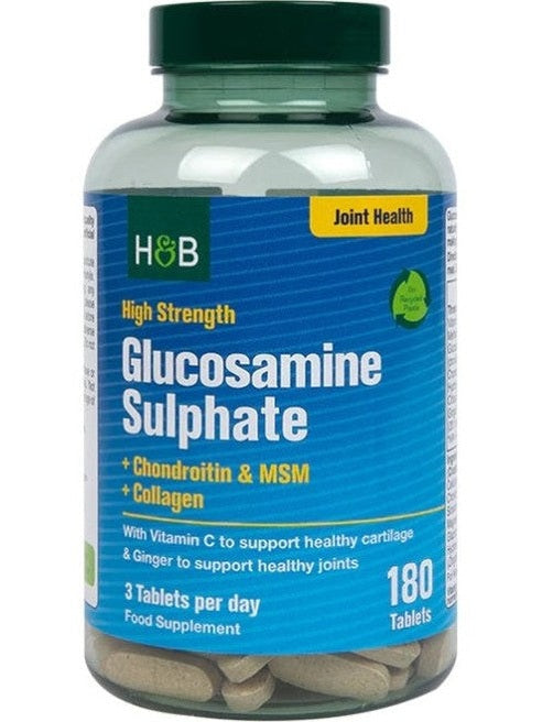 1-High Strength Glucosamine Sulphate + Chondroitin & MSM + Collagen - 180 tablets 1