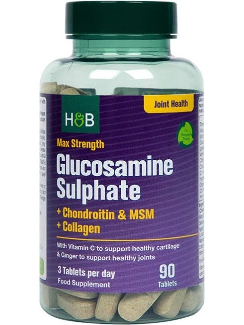 1-Max Strength Glucosamine Sulphate + Chondroitin & MSM + Collagen - 90 tablets 1