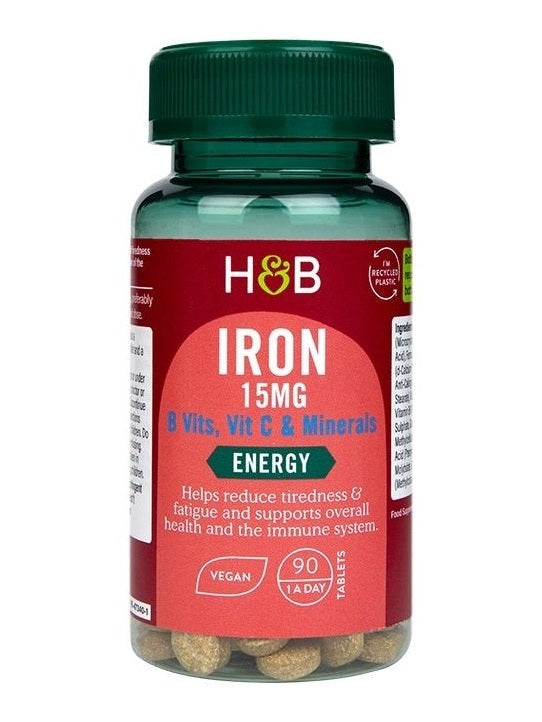 1-Iron, 15mg with Vitamins & Minerals - 90 vegan tabs 1