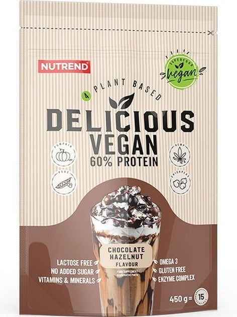 1-Delicious Vegan, Chocolate Hazelnut - 450 grams 1
