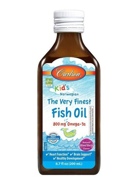 1-Kid's The Very Finest Fish Oil, 800mg Natural Mixed Berry - 200 ml. 1