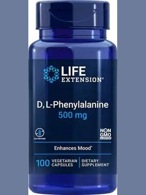 1-D L-Phenylalanine, 500mg - 100 vcaps 1
