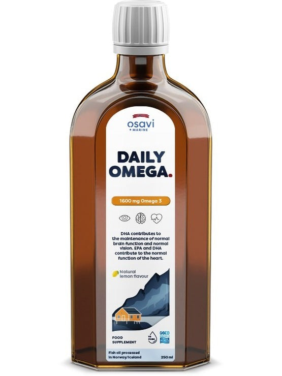 1-Daily Omega, 1600mg Omega 3 (Natural Lemon) - 250 ml. 1