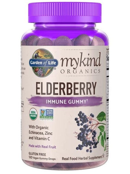 1-Mykind Elderberry, Real Fruit - 120 vegan gummy drops 1