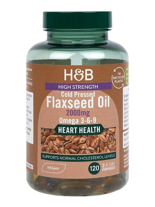 1-High Strength Cold Pressed Flaxseed Oil, 2000mg - 120 vcaps 1