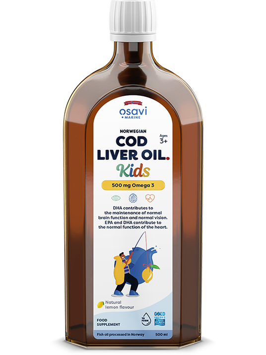 1-Norwegian Cod Liver Oil Kids, 500mg Omega 3 (Lemon) - 500 ml. 1