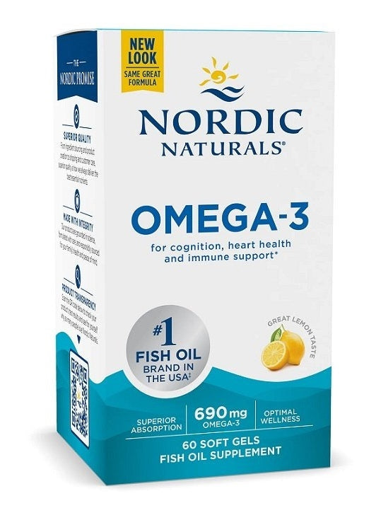 1-Omega-3, 690mg Lemon - 60 softgels 1