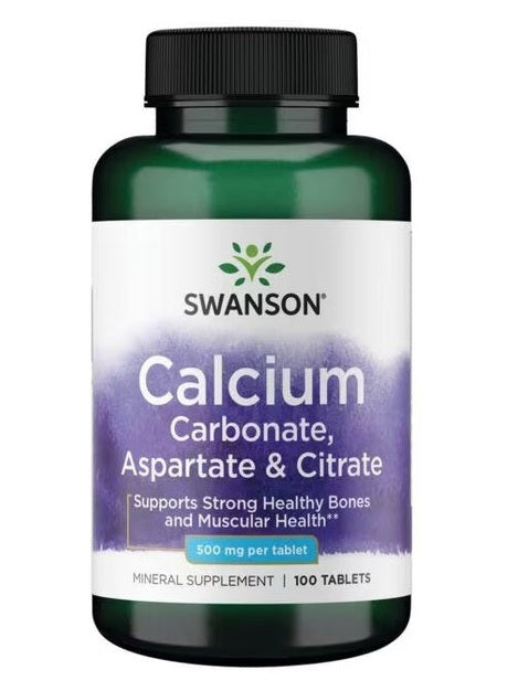 1-Calcium Carbonate, Aspartate & Citrate, 500mg - 100 tablets 1