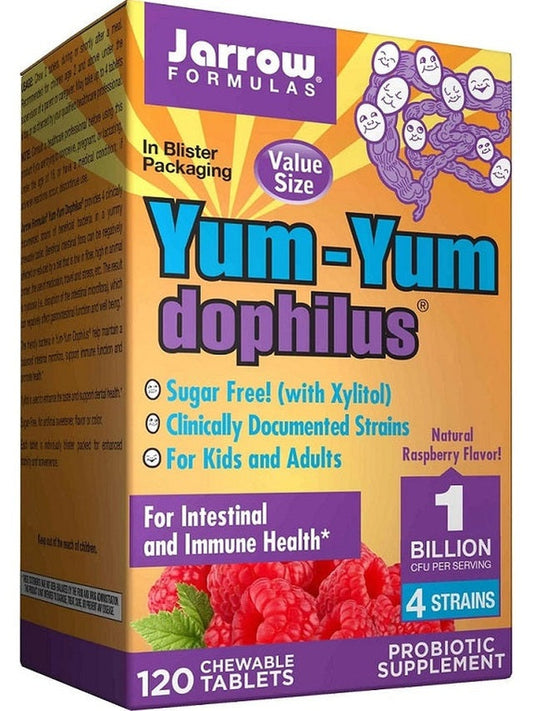 1-Yum-Yum Dophilus, 1 Billion CFU (Raspberry) - 120 chewable tabs 1