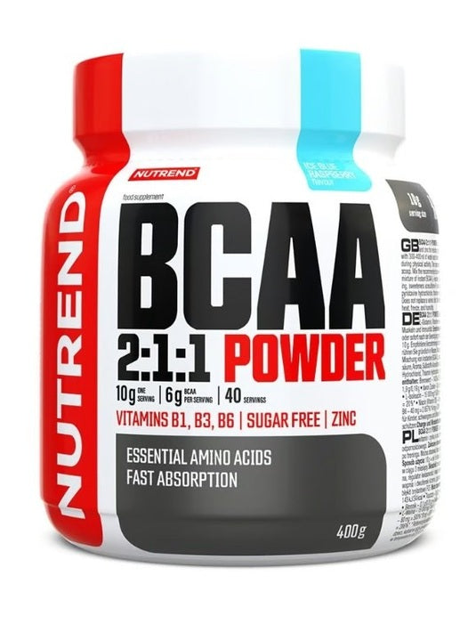 1-BCAA 2:1:1 Powder, Icy Blue Raspberry - 400 grams 1