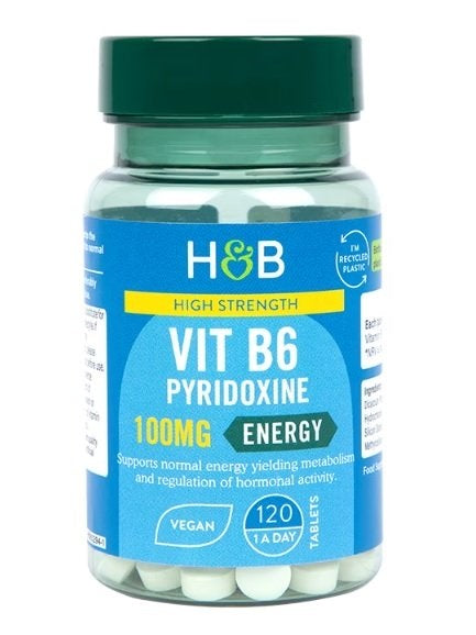 1-High Strength Vitamin B6, 100mg - 120 vegan tablets 1