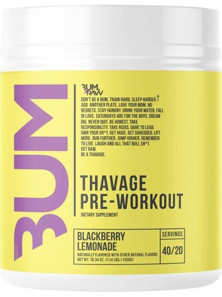 1-Thavage Pre-Workout, Blackberry Lemonade - 520 grams 1