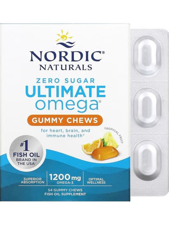 1-Ultimate Omega Gummy Chews, 1200mg Tropical Fruit - 54 gummies 1