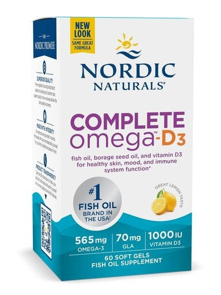 1-Complete Omega-D3, 565mg Lemon - 120 softgels 1